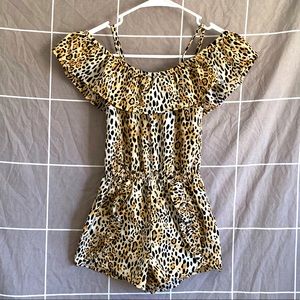 Adorable cheetah print romper